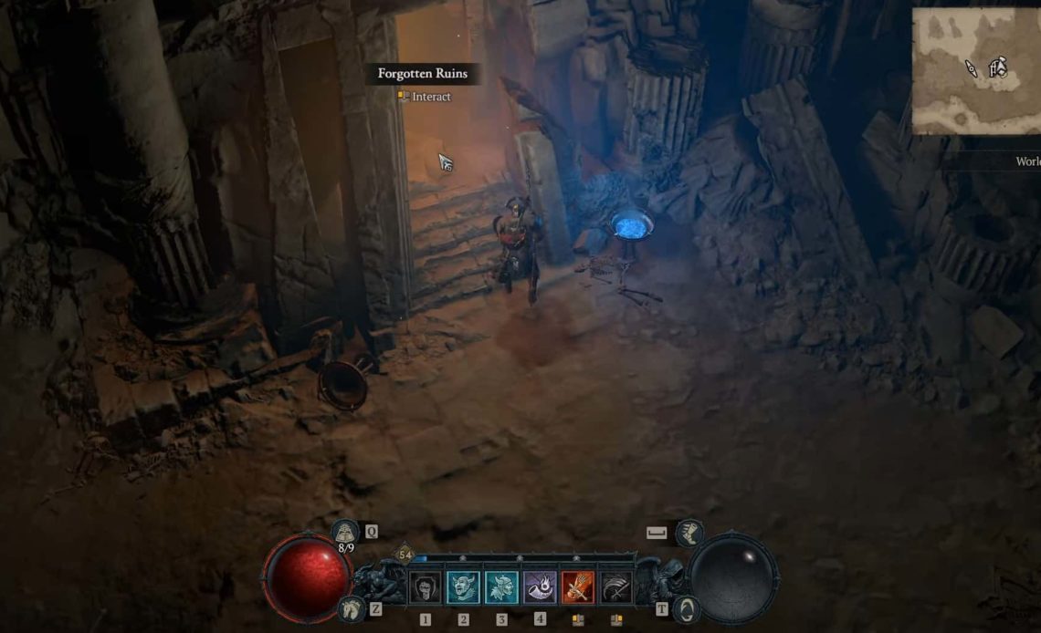 Forgotten Ruins dungeon in Diablo 4