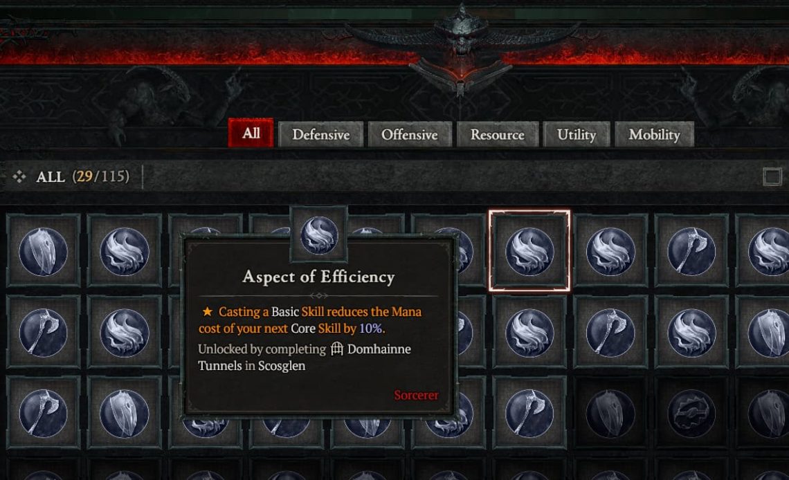 Diablo 4 Aspect Of Efficiency