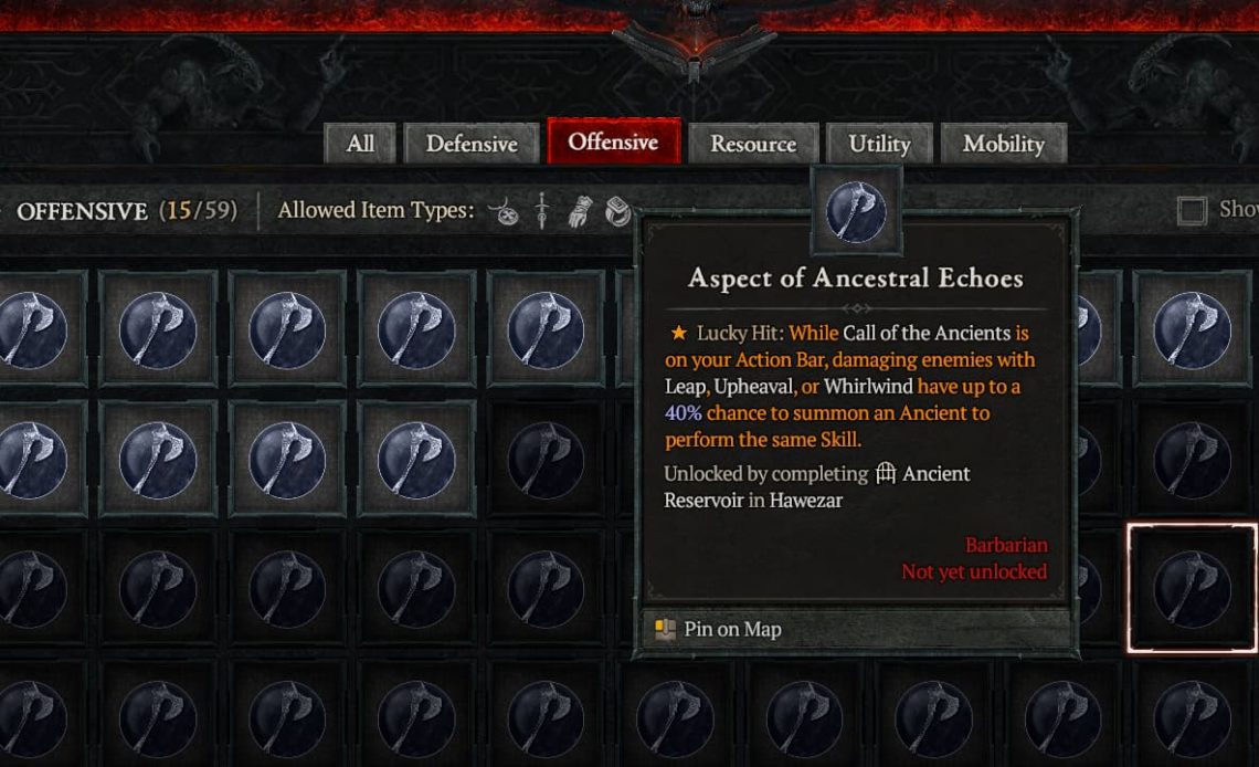 Diablo 4 Aspect of Ancestral Echoes