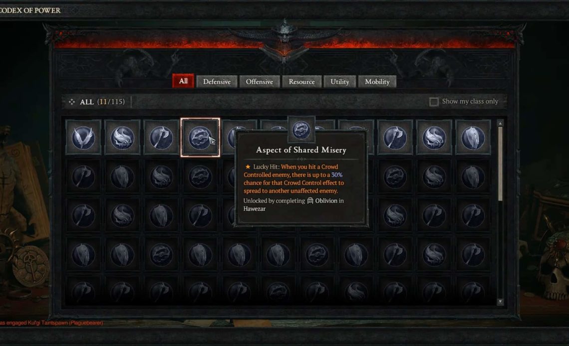 Aspect of Shared Misery in Diablo 4