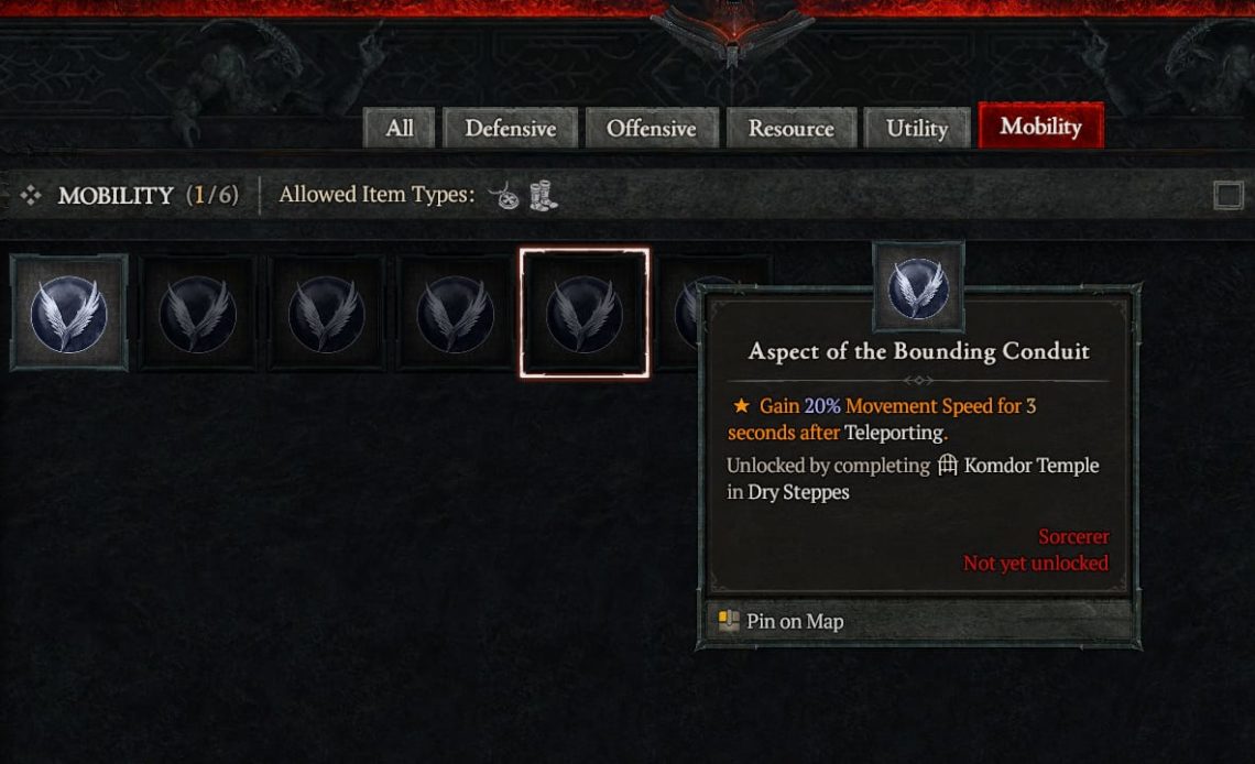 Diablo 4 Aspect of the Bounding Conduit