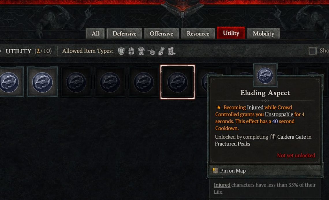 Diablo 4 Eluding Aspect
