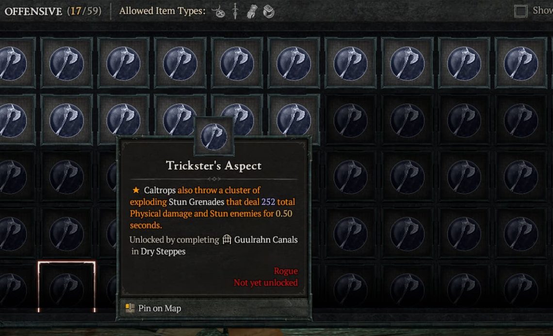 Diablo 4 Trickster's Aspect