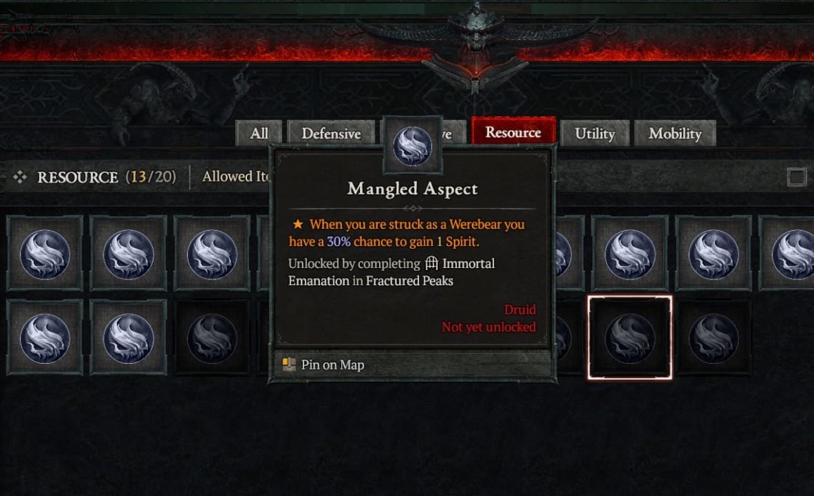 Diablo 4 Mangled Aspect
