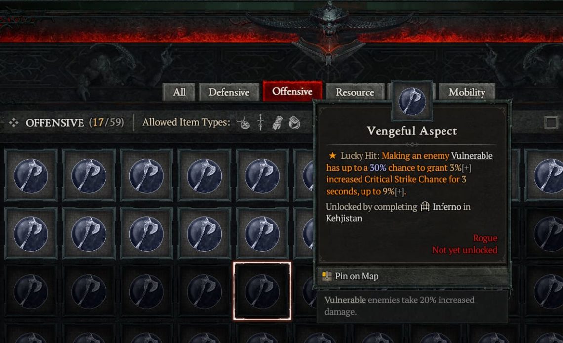 Diablo 4 Vengeful Aspect