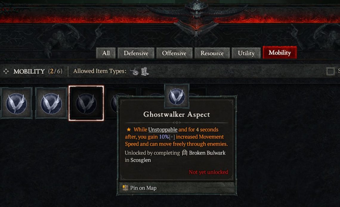 Diablo 4 Ghostwalker Aspect