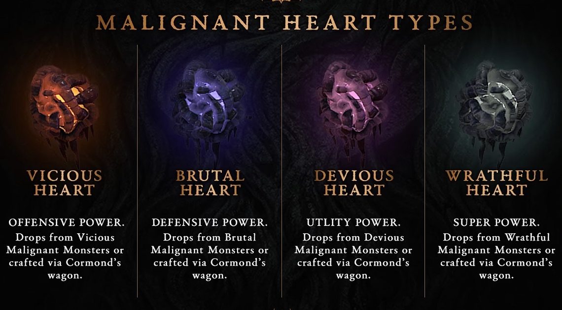 Elenco di Diablo 4 Malignant Hearts: tutti i 32 effetti del cuore vizioso, brutale, subdolo e adirato