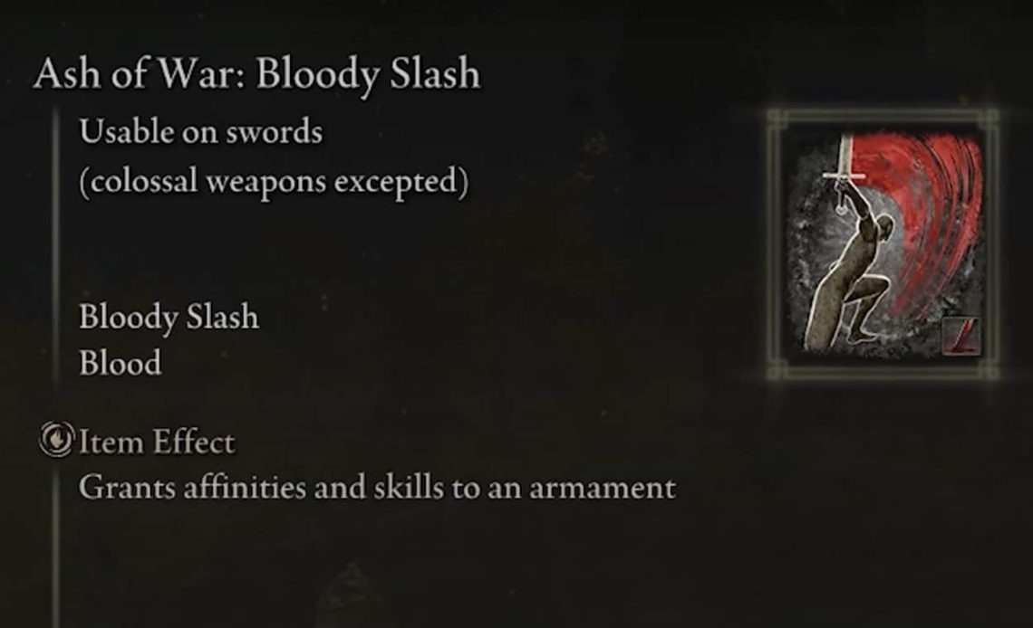 Bloody Slash Ash of War