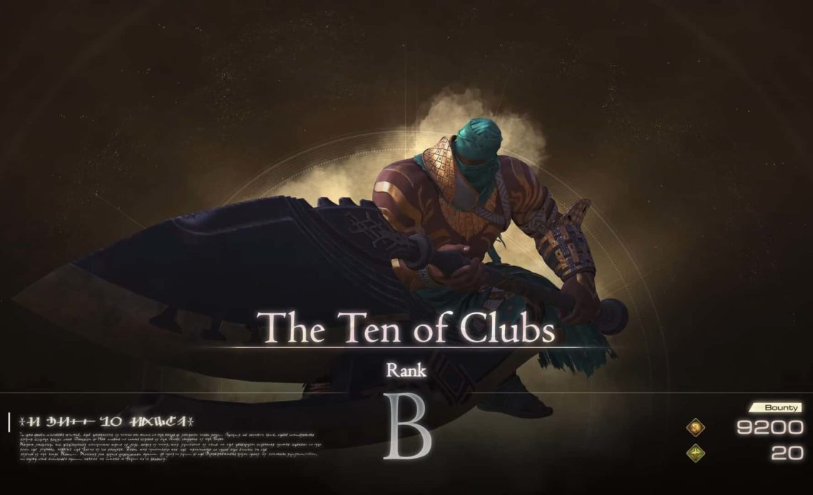 The Ten of Clubs in Final Fantasy 16