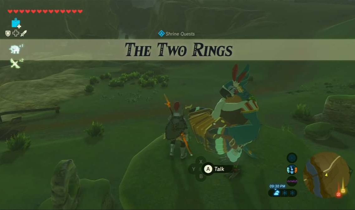 zelda breath of the wild two rings quest title