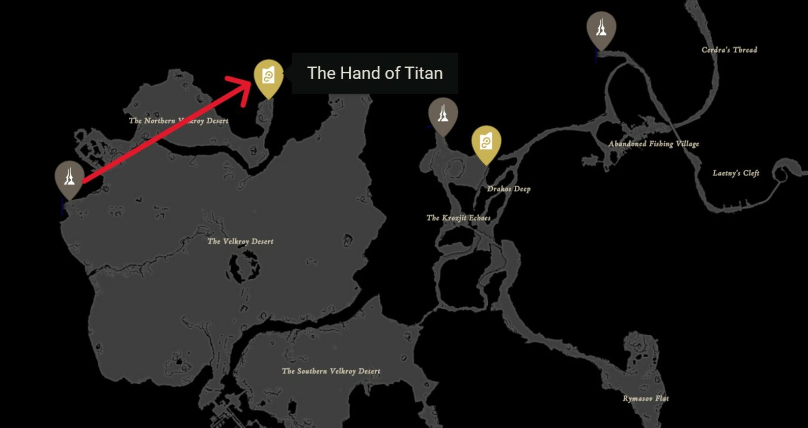 La posizione della pietra cronolitica del processo Hand of Titan in FF16