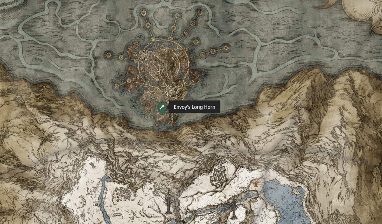 La posizione di Long Horn di Envoy a Elden Ring