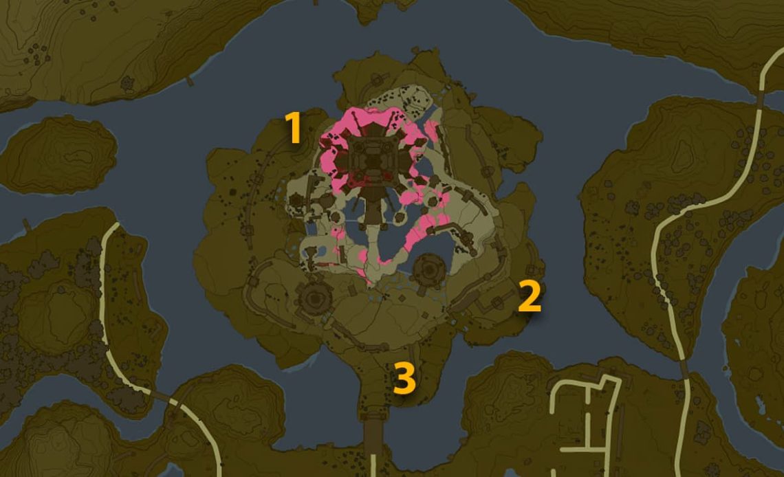 The map locations of the Traveler