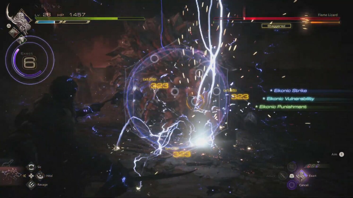 Final Fantasy 16 boss lucertola fiamma