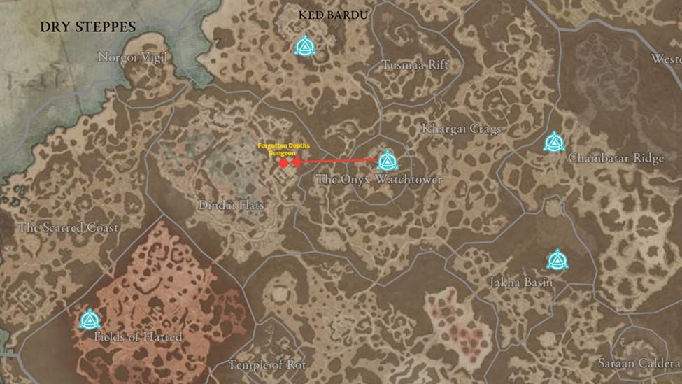 Diablo 4 Forgotten Depths location