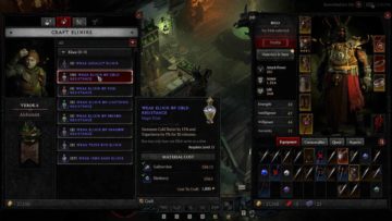 Guida all'elisir di Diablo 4: ricette di creazione, costi, effetti
