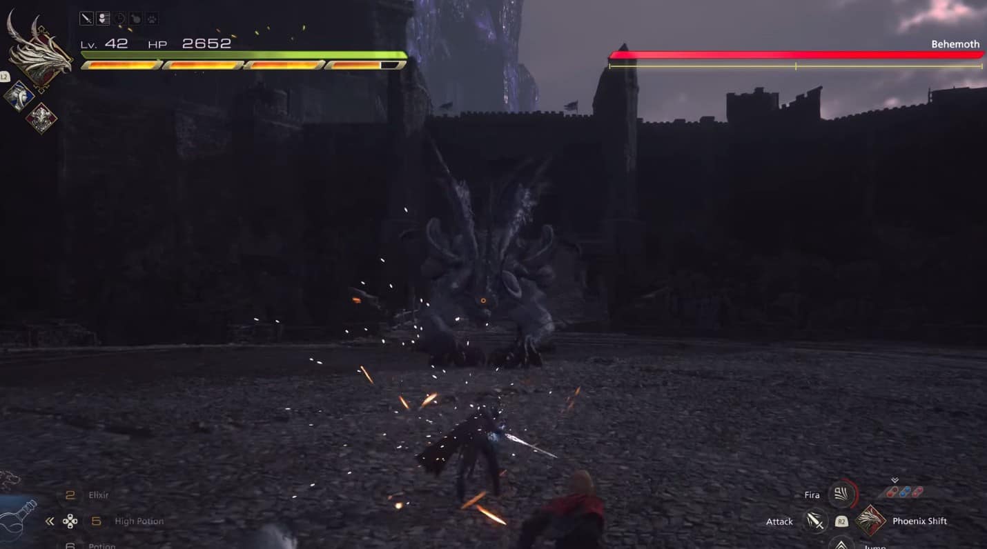 Final Fantasy 16 Streets of Madness Behemoth Boss