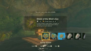 Zelda: Tears Of The Kingdom Scudo Of The Mind's Eye Posizioni