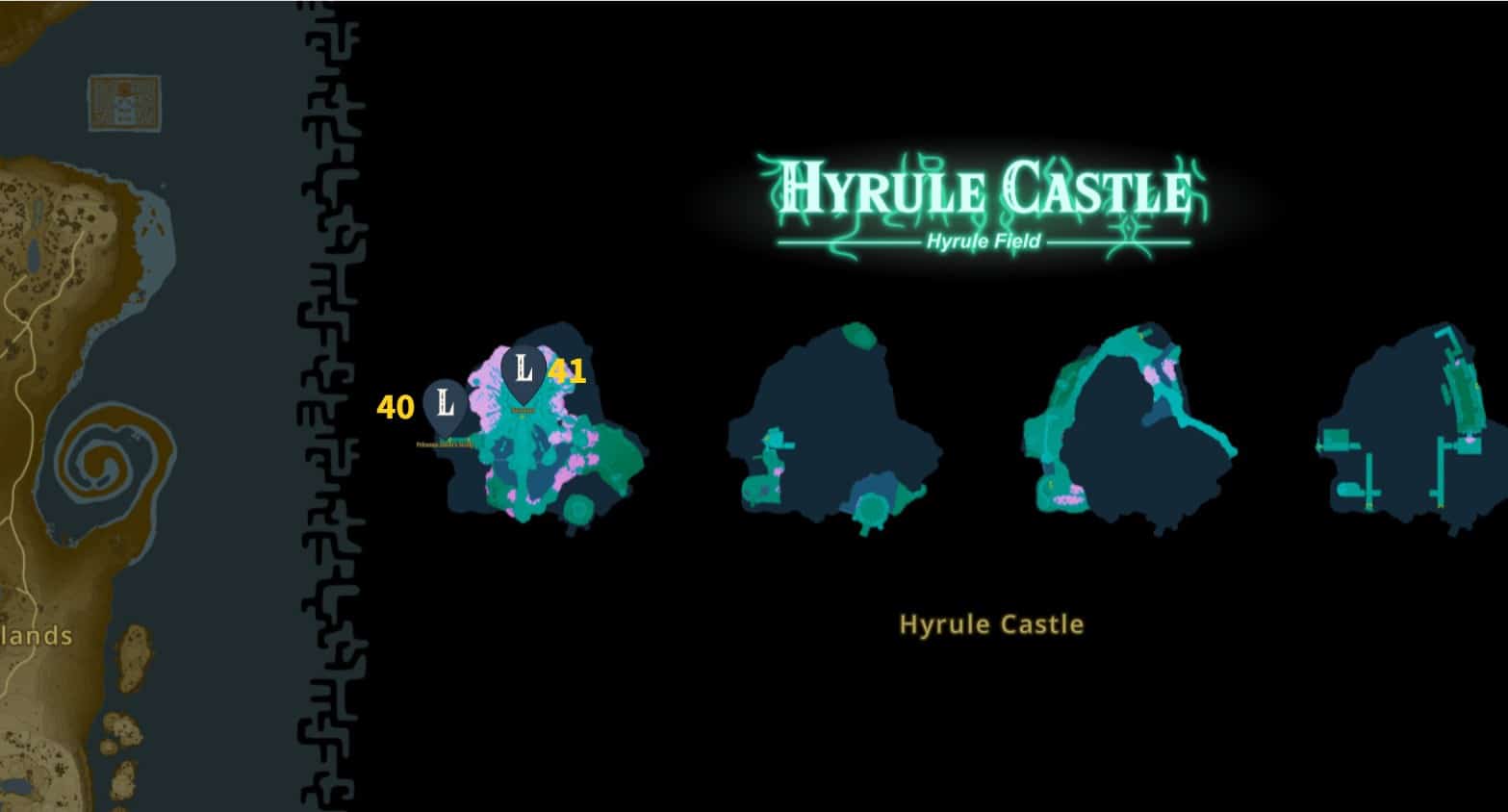 Monumenti del castello di Hyrule Tutti TotK