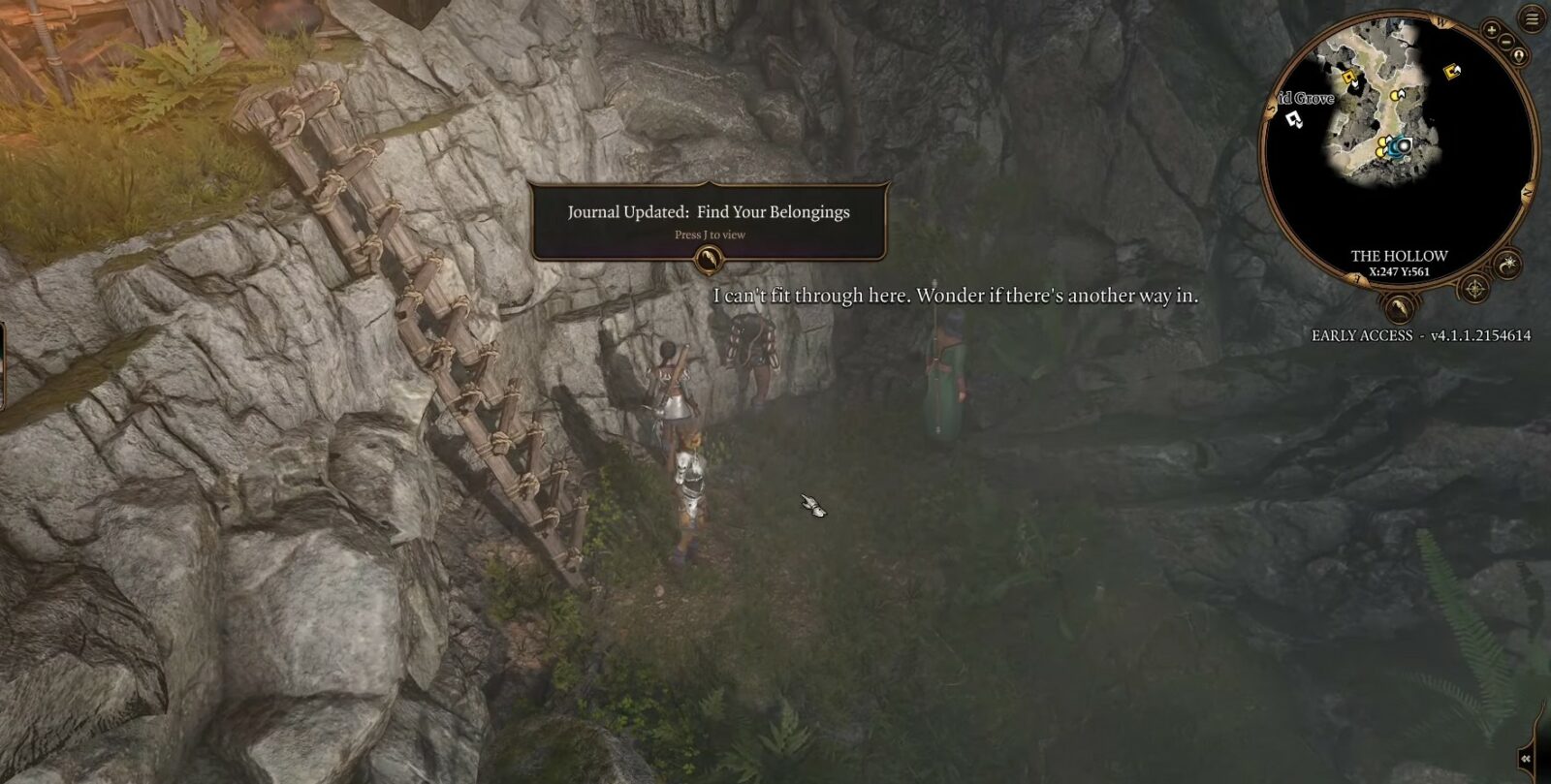 Ingresso della piccola grotta in BG3