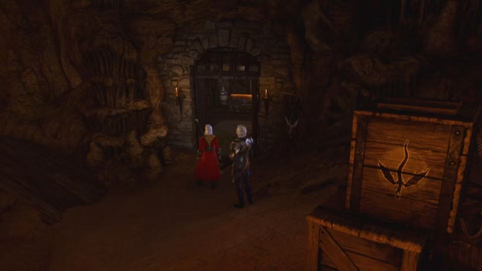 Sblocca la porta a destra usando il lockpick in BG3