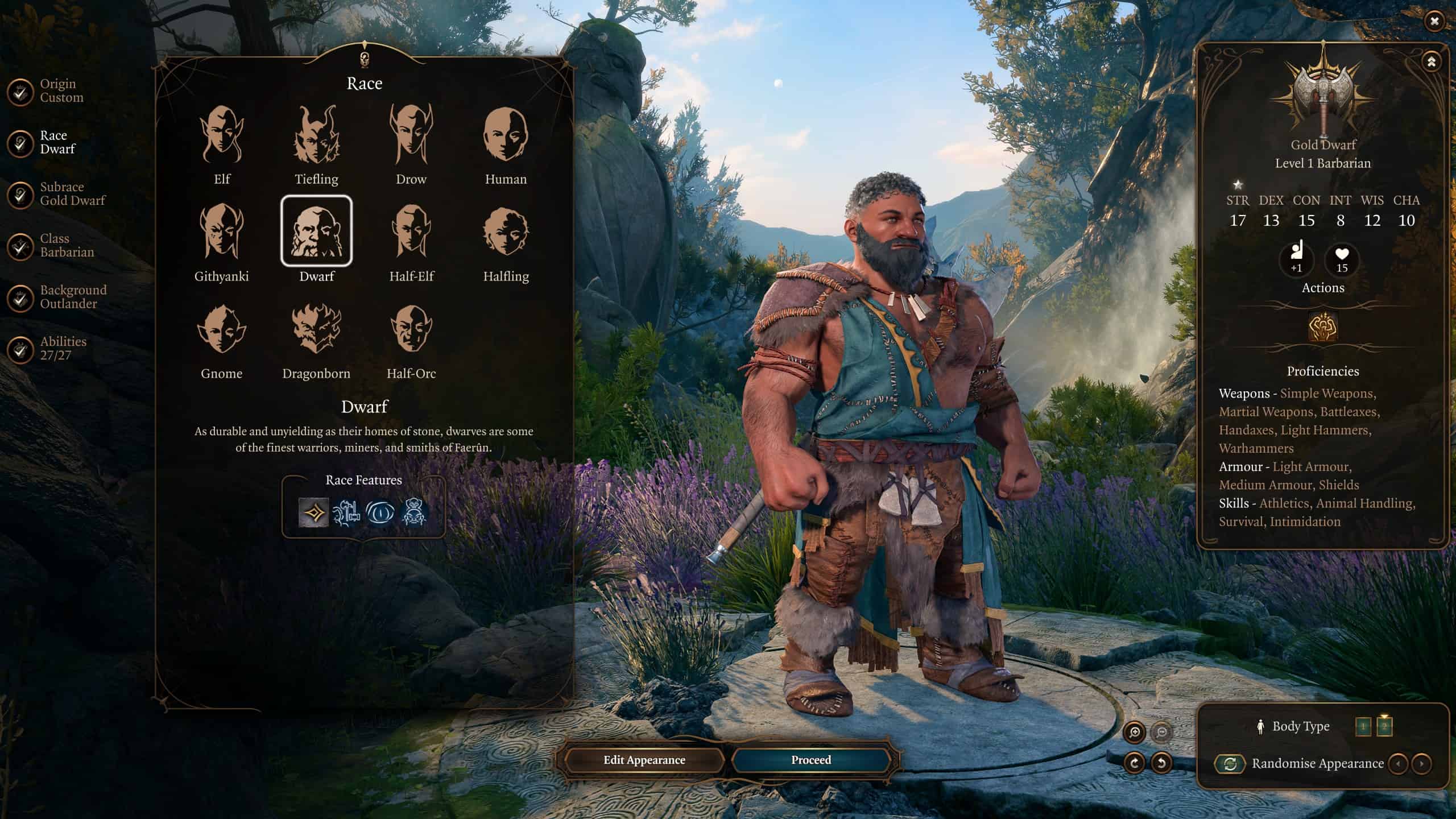 Baldur's Gate 3 gare di creazione del personaggio