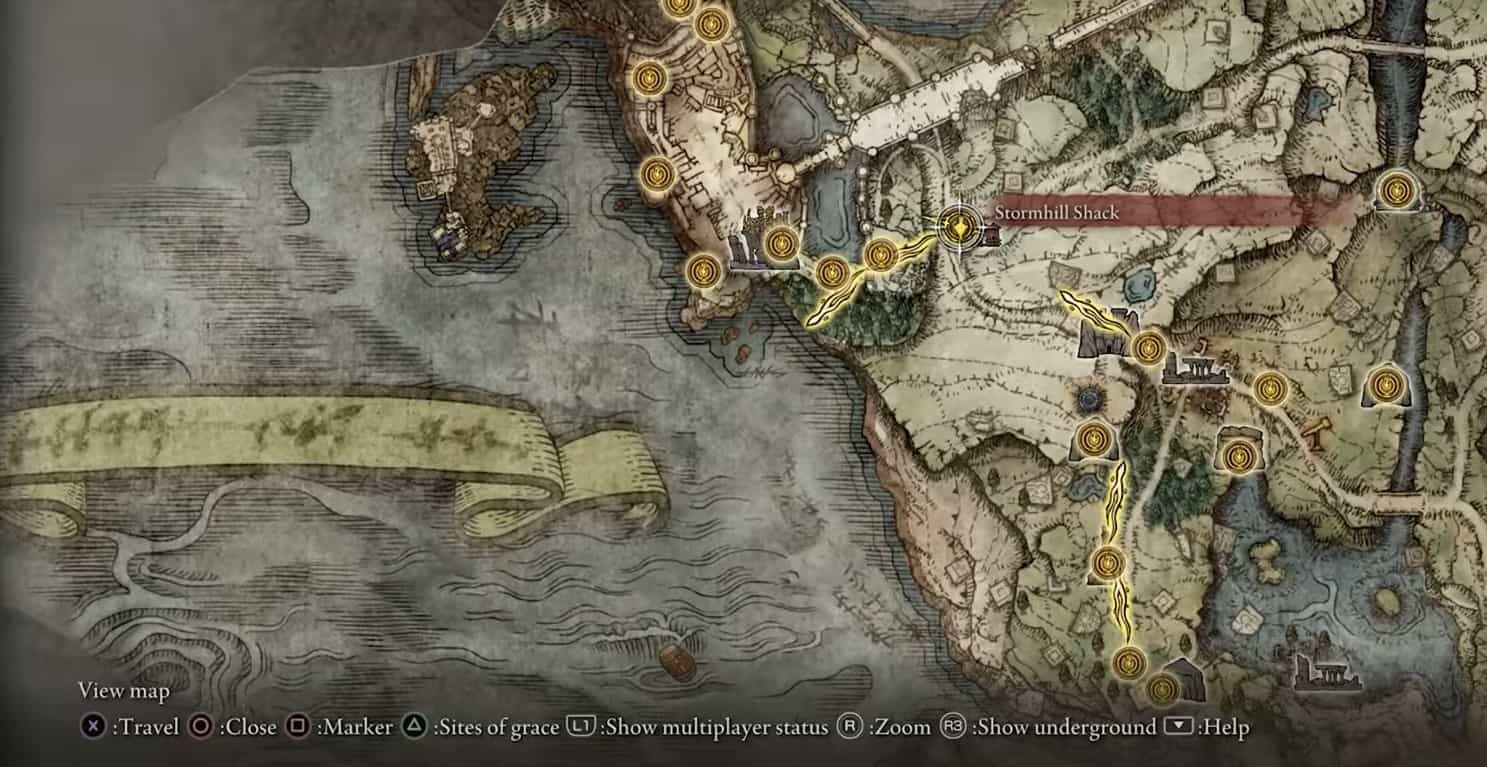 posizione della baracca di Stormhill