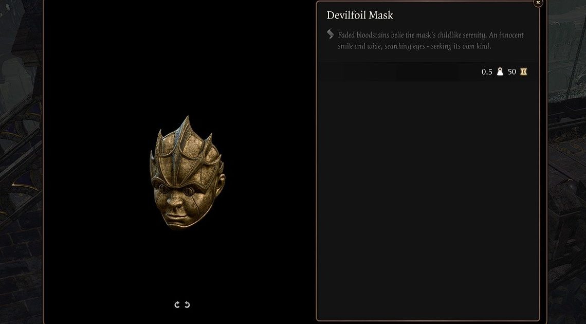 Baldur's Gate 3 Devilfoil Mask: dovrei tenerli o venderli?