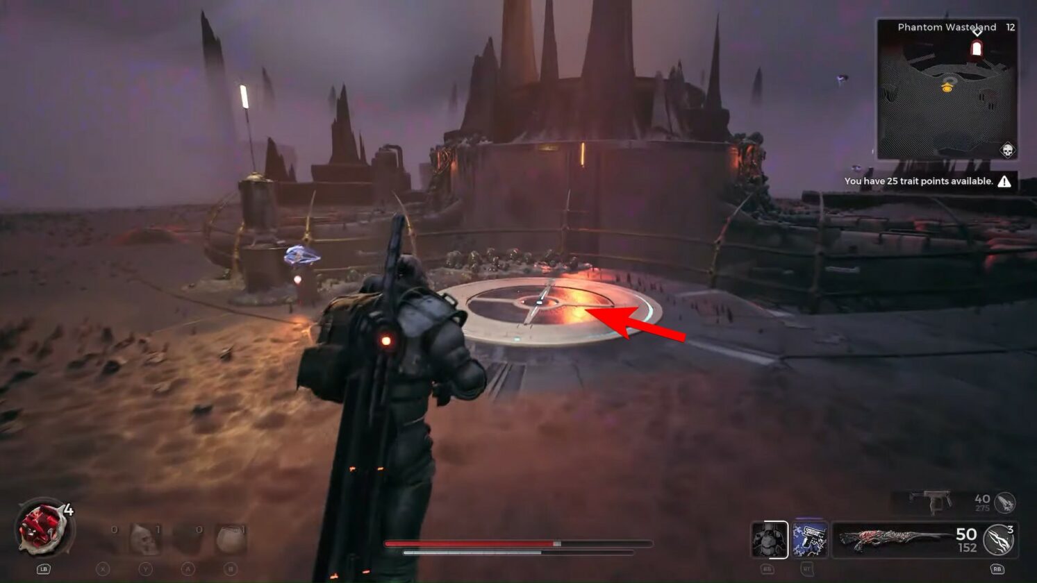 Freccia Che Punta All'ingresso Del Dungeon Condotto Scuro