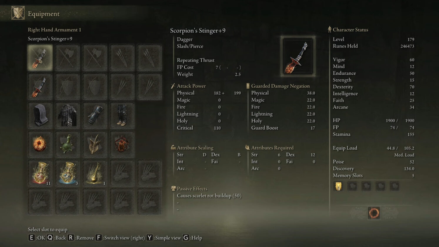 pugnale pungiglione dello scorpione