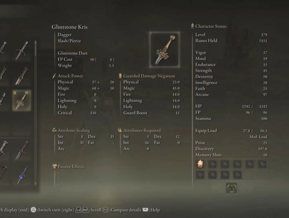 pugnale kris luccicante