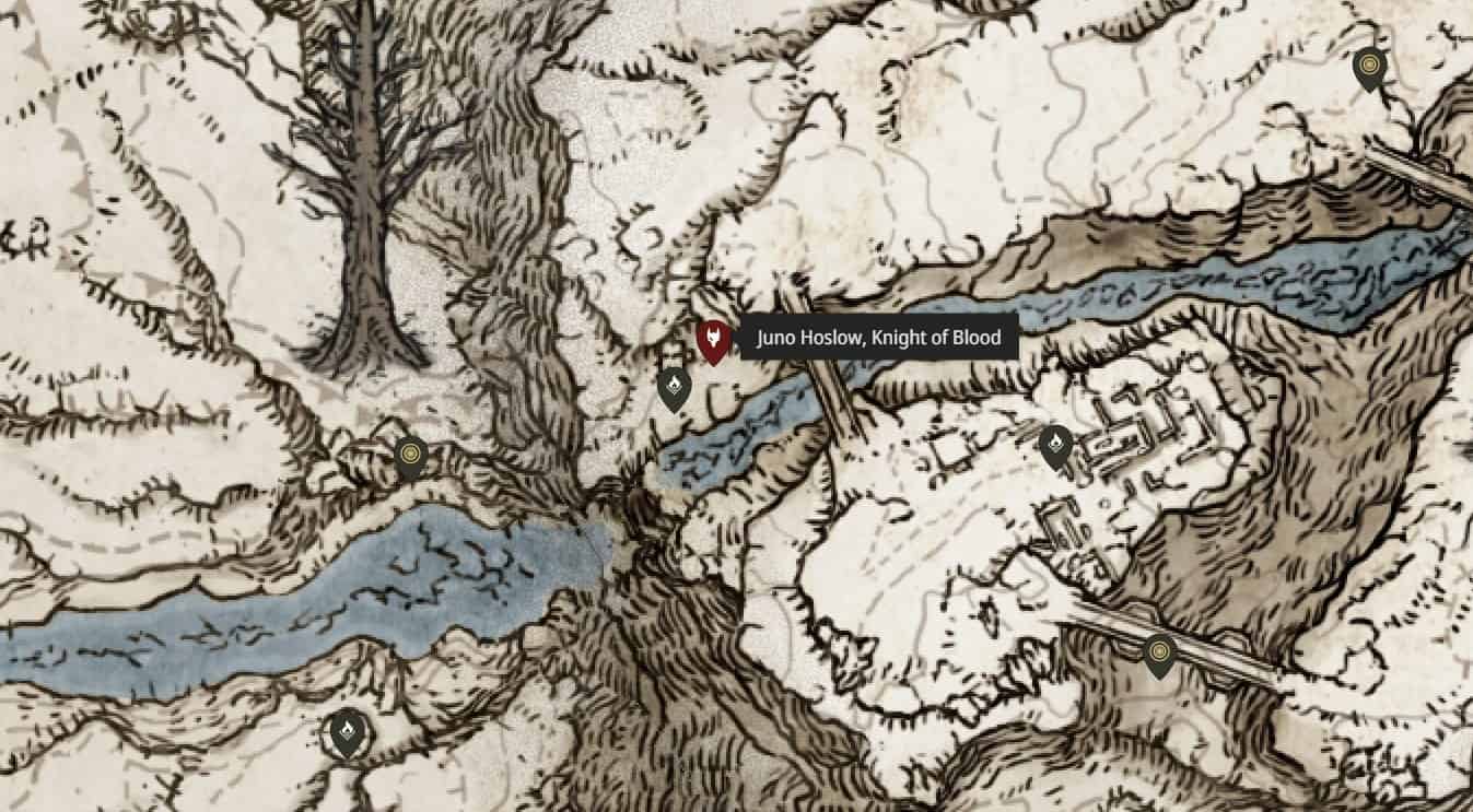 Juno Hoslow, Knight of Blood npc invader Posizione