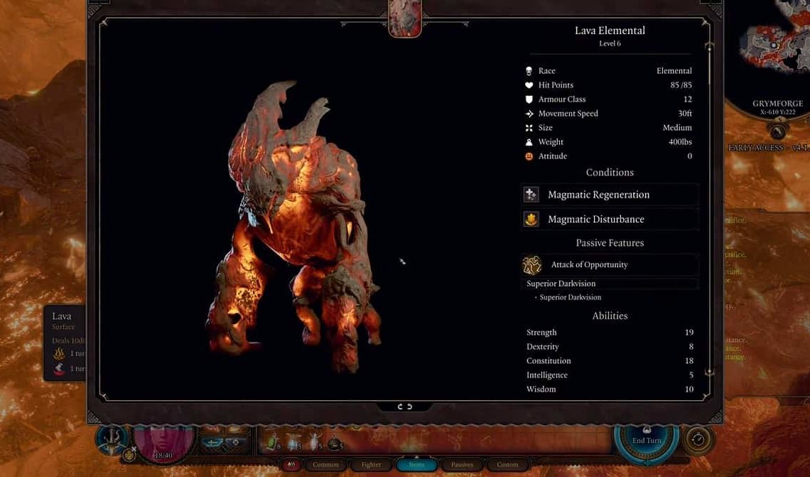 baldur's gate 3 lava elemental