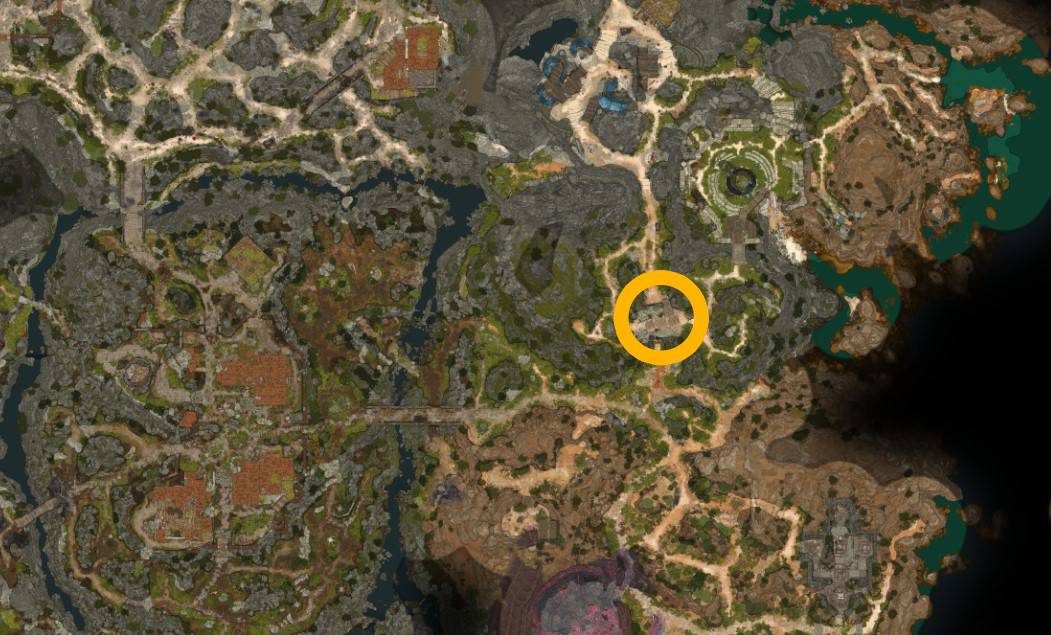 Posizione di Druid Grove in BG3