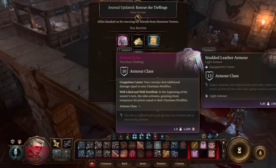 baldur's gate 3 potent robe