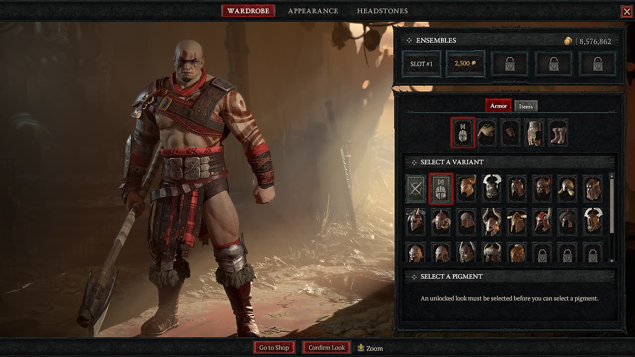 I trasmog di cui hai bisogno per creare Kratos in Diablo 4.