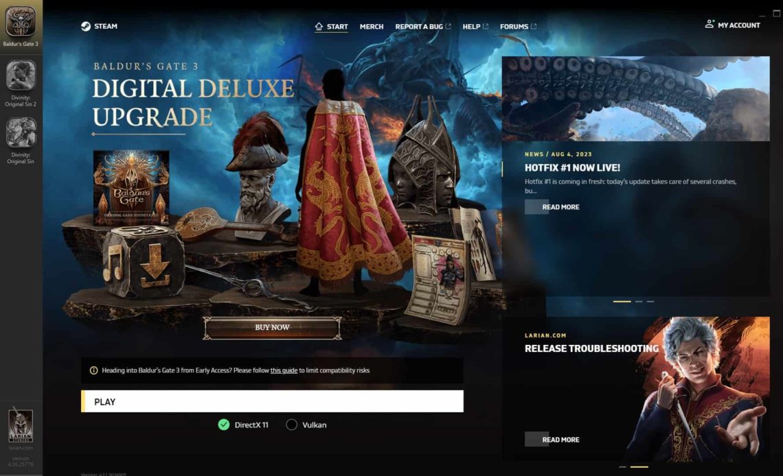 Should you use DirectX 11 or Vulkan for Baldur's Gate 3
