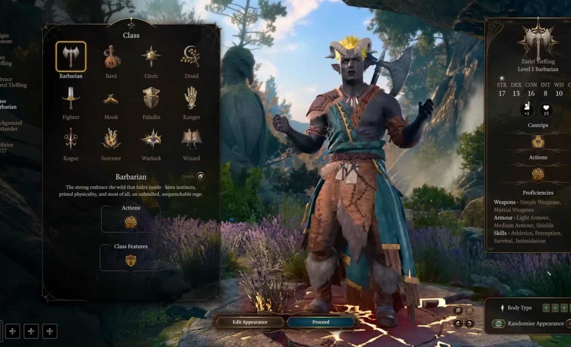 baldur's gate 3 barbarian