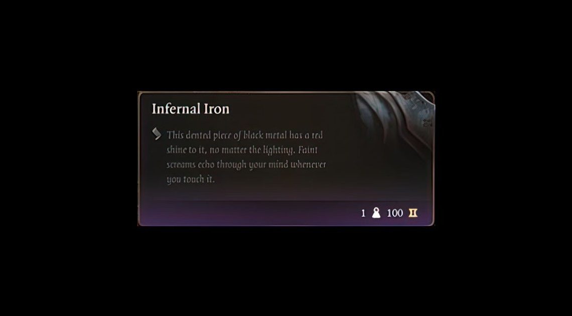 Baldur's Gate 3 Infernal Iron: a cosa serve e posso venderlo?