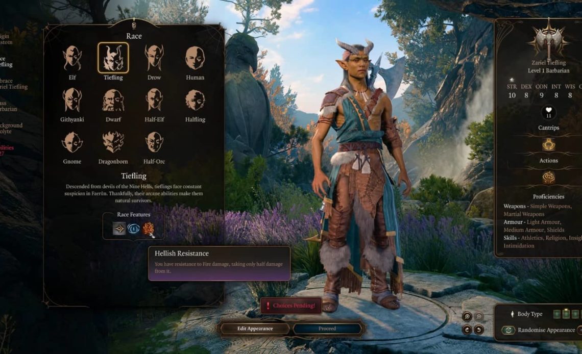 Best Race for the Barbarian class in BG3