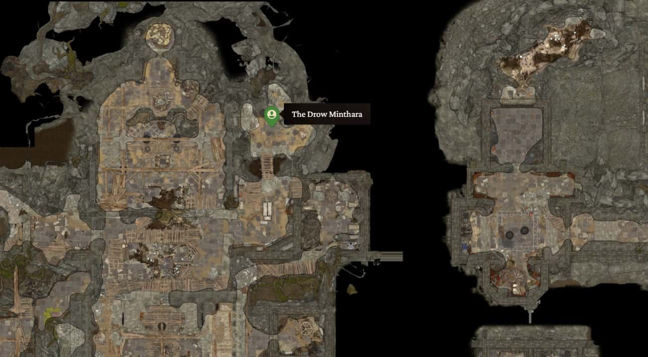 Posizione di Minthara in Baldur's Gate 3