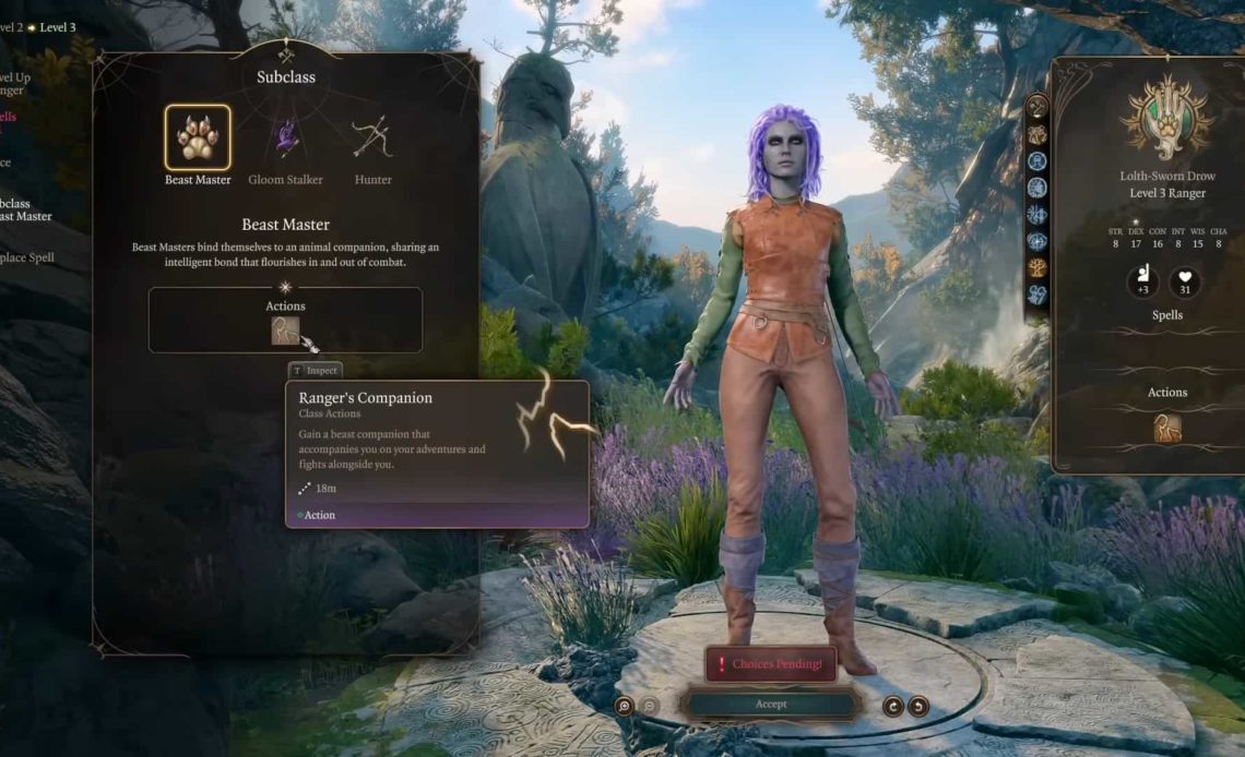 badur's gate 3 beast master build