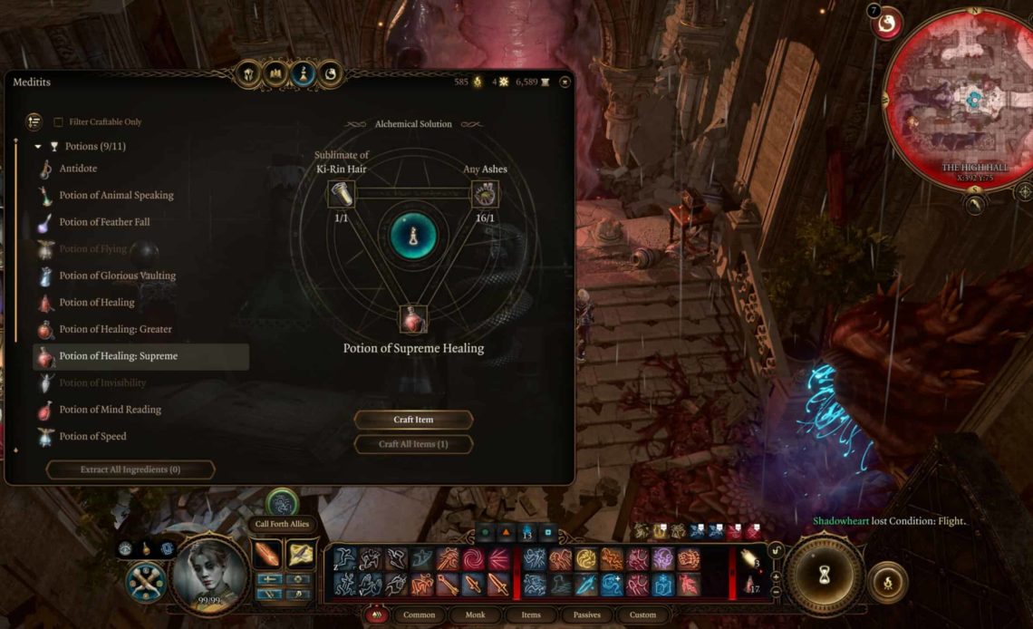 Baldur's Gate 3 Potions And Elixirs Recipes