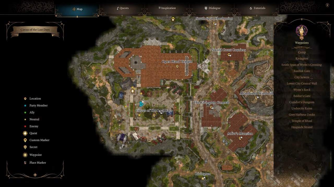 trova i dribbling nella posizione del clown in BG3
