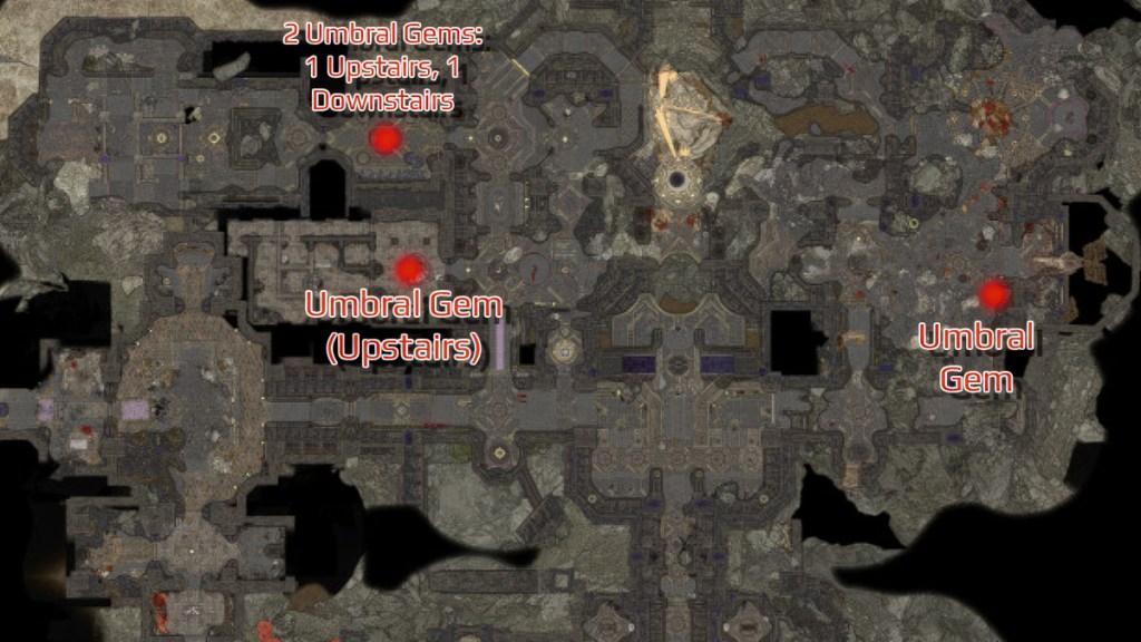 Baldur's Gate 3 Umbral Gem Locations Map