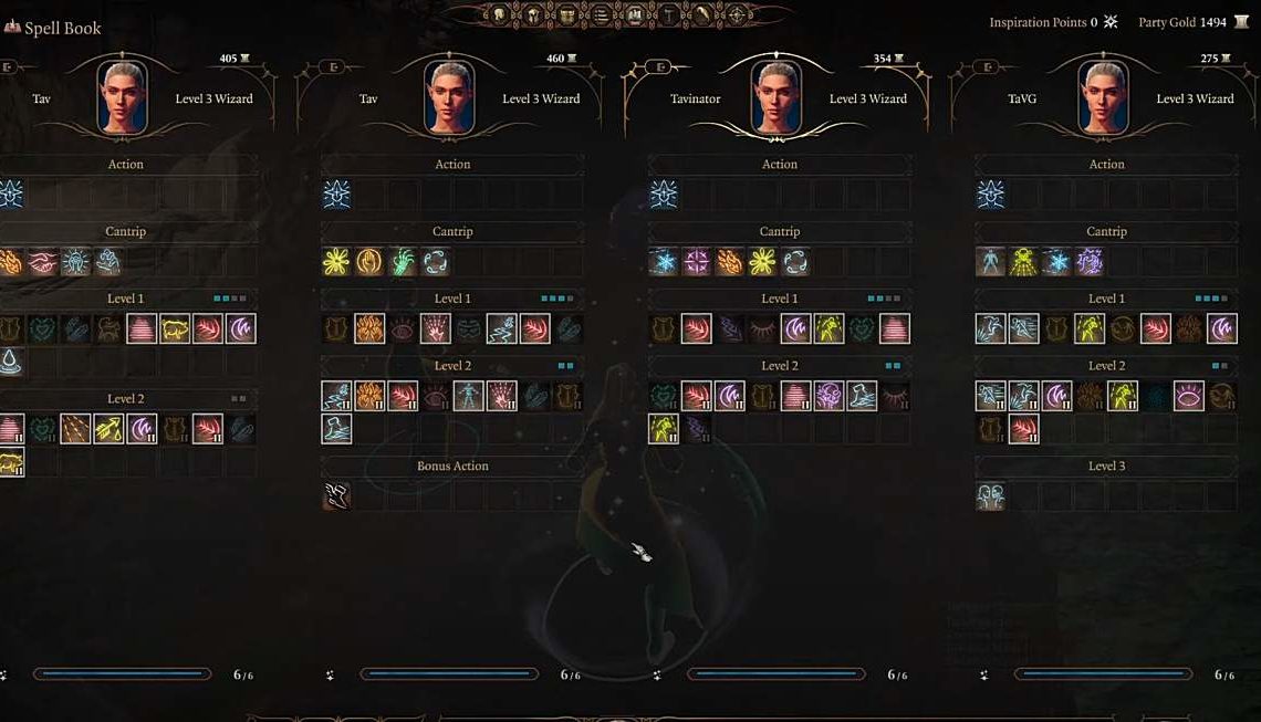 level 1 spells baldur's gate 3