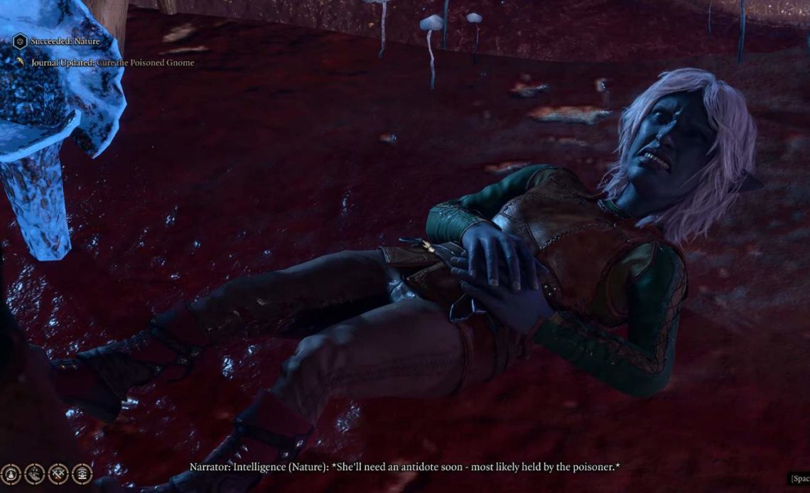 baldur's gate 3 poisoned gnome