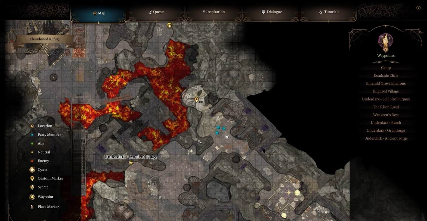 Posizione dell'armatura della stecca adamantina BG3