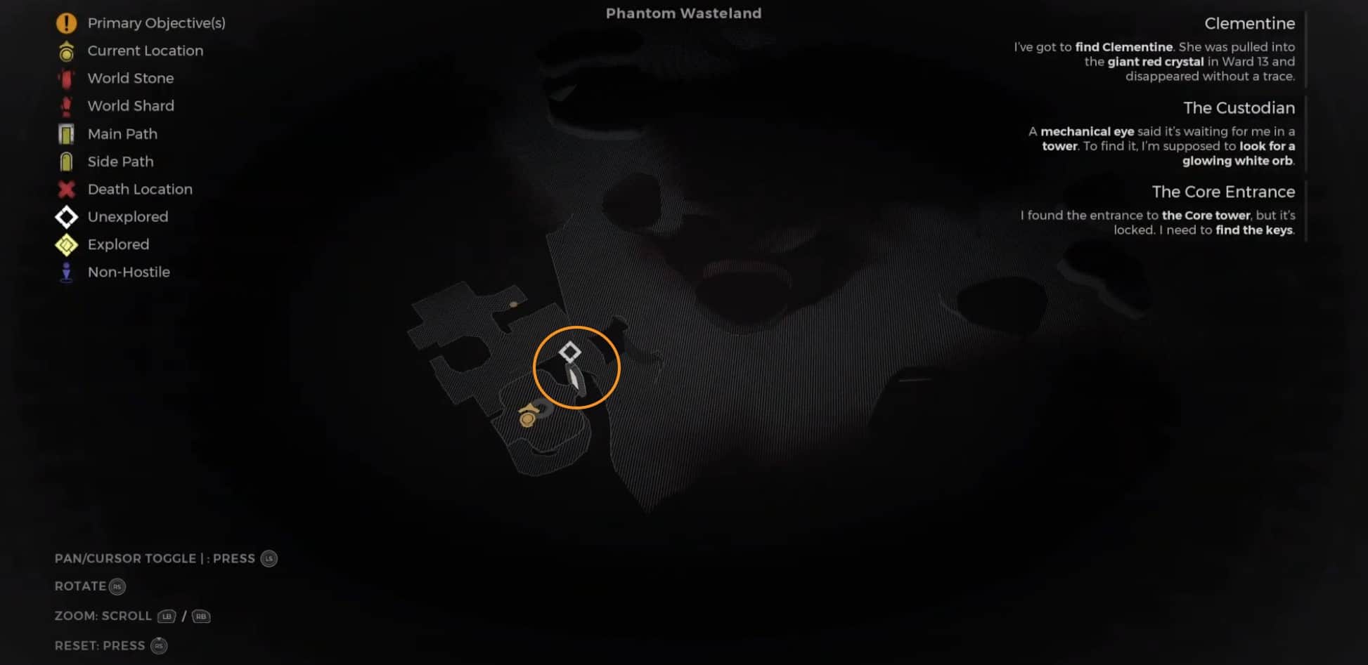 Posizione del cifrario del decoro residuo 2