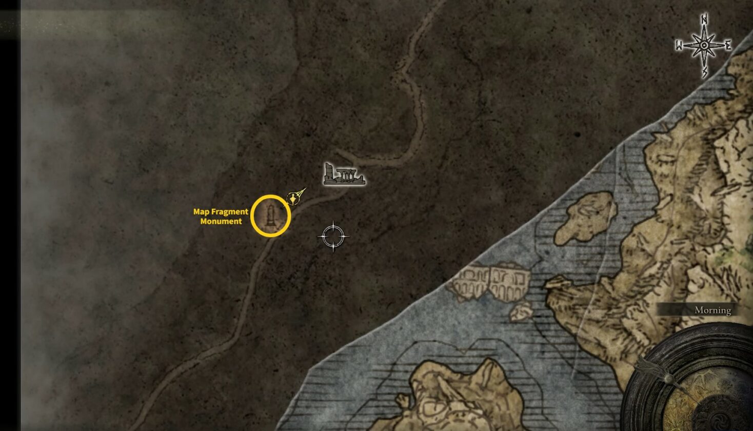 frammento di mappa monumento elden ring